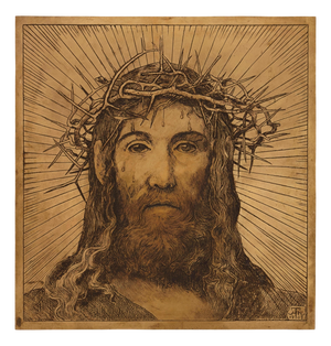Hans Thoma, Christ with Crown of Thorns, 1902, Relief