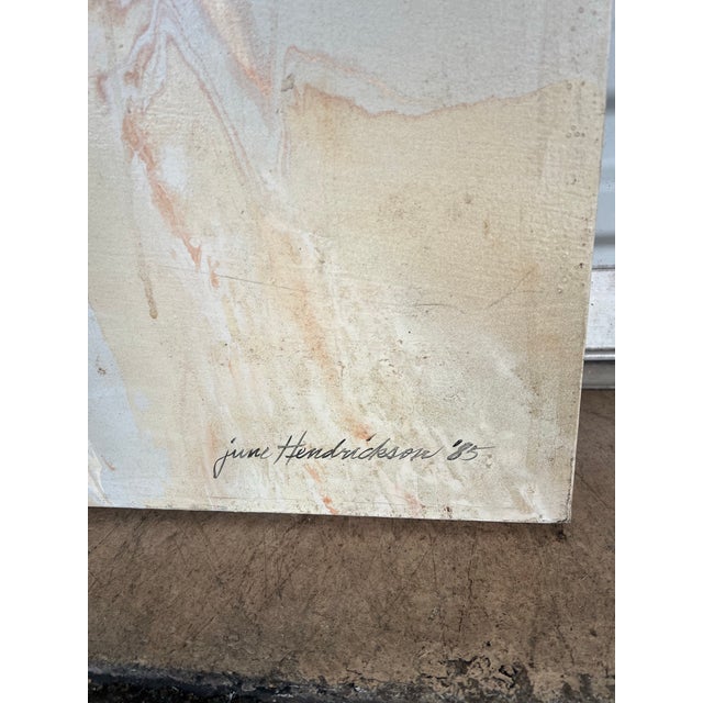 Late 20th Century Large Abstract Painting Signed For Sale - Image 4 of 4