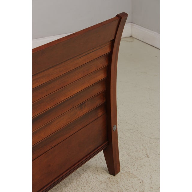 Ethan Allen Avenue King Size Cherry Modern Sleigh Bed For Sale - Image 14 of 16