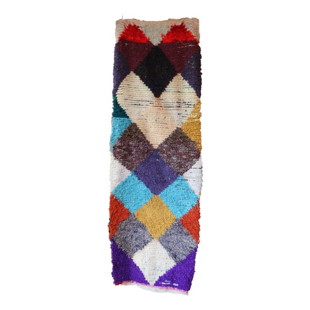 Moroccan Colorful Azilal Rug - 3'3" X 9'7" Ft For Sale In Cleveland - Image 6 of 6