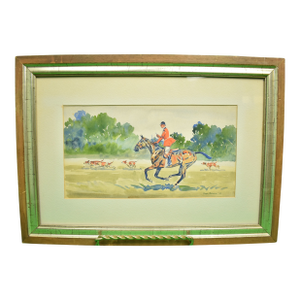 Paul Desmond Brown Huntsman W/ Hounds C1947 Watercolor