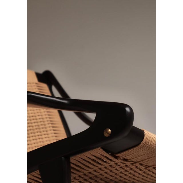 Danish Modern Black Lacquered Beech and Lounge Chair by Illum Wikkelsø, 1955 For Sale - Image 6 of 15