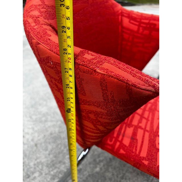 Metal 1970s Pair of Red Abstract Coalesse Steelcase Accent Chairs For Sale - Image 7 of 11
