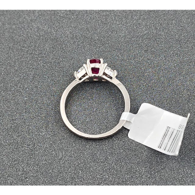 Early 21st Century 0.87 Ct Ruby & Diamond Ring Size 7 For Sale - Image 5 of 9