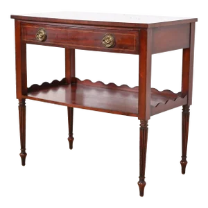 Baker Furniture French Regency Louis XVI Inlaid Mahogany Two-Tier Buffet Server or Tea Table
