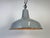British Industrial Grey Enamel Factory Pendant Lamp, 1960s For Sale - Image 15 of 17