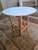 Custom Side Accent Table – Hand-Painted Metal Top & Fabric Skirt For Sale - Image 14 of 14