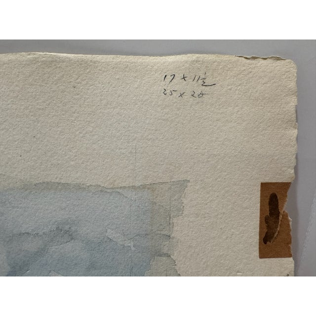 Henry Emil Salloch Original Watercolor on Paper Rugged Rocky Coastline, 1946. For Sale - Image 4 of 7