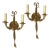 Vintage Pair of Solid Brass Wall-Mount Sconces. For Sale