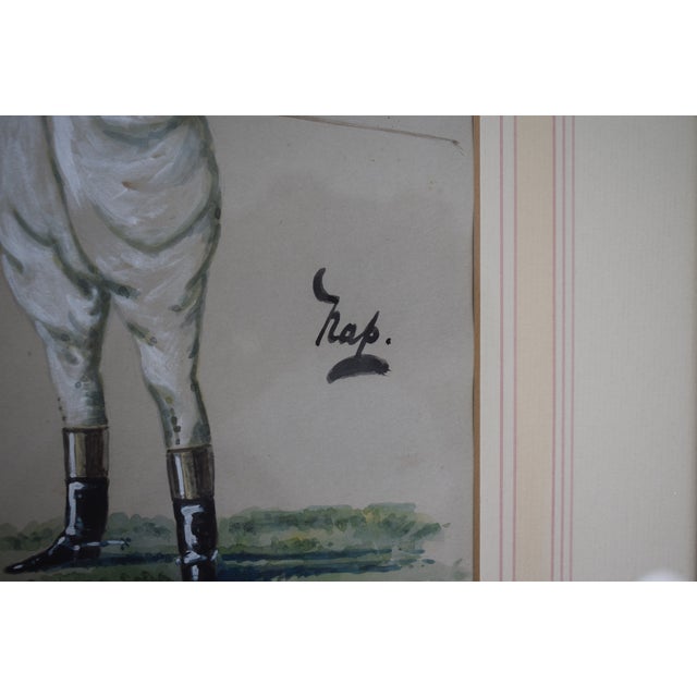Mid 20th Century Danny Maher (1881-1916) Jockey Pastel Watercolour Caricature Portrait by Nap For Sale - Image 5 of 7