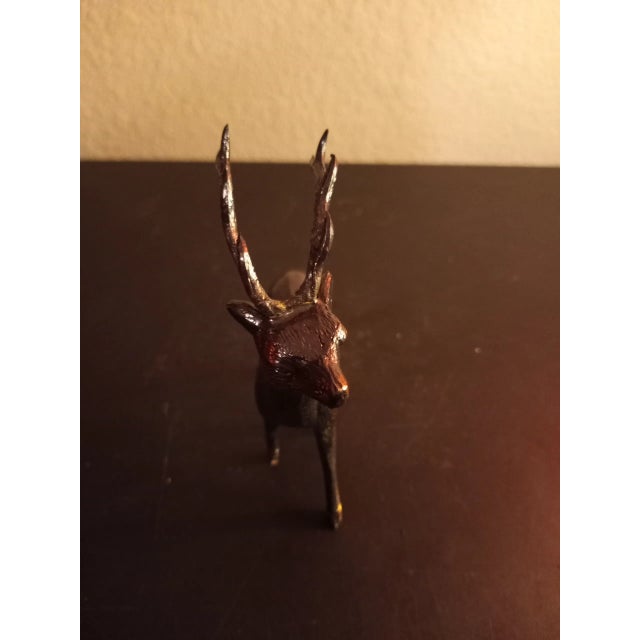 1980s 1980s Bronze Reindeer Figurine For Sale - Image 5 of 7