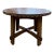 Late 20th Century Stickley Mission Oak Leather Top Round Table For Sale