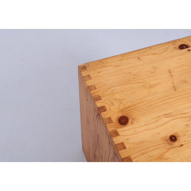 Square Record Cabinet in Pine by Ate Van Apeldoorn for Houtwerk Hattem, 1960s For Sale - Image 4 of 11