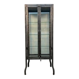 Late 20th Century Metal and Glass Doctors Display Cabinet by Dulton For Sale