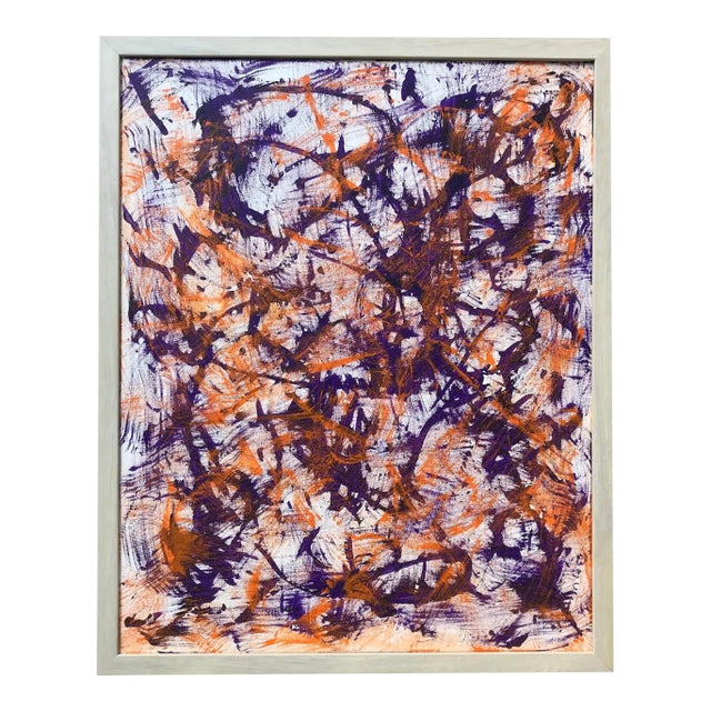 Abstract Painting Mid Century Modern by Lois Walker Acrylic on Canvas For Sale