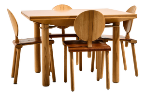 Italian Dining Table and Chairs by Gigi Sabadin for Crassevig, 1970s, Set of 5