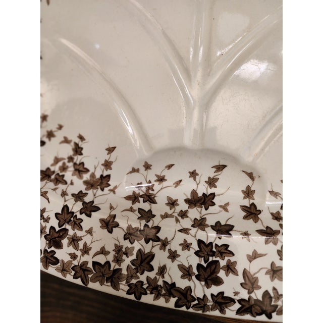 Antique Royal Worcester Brown Ivy Meat Platter For Sale - Image 4 of 9