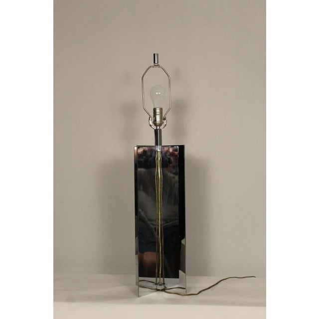 Metal Paul Mayen Cromed Steel Lamp For Sale - Image 7 of 11