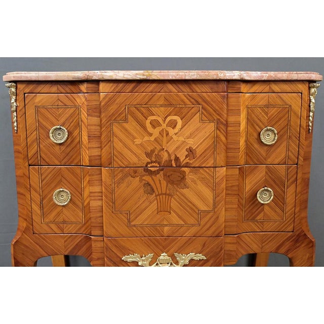 Louis XV Transitional Marquetry Commode, 20th Century For Sale - Image 10 of 18