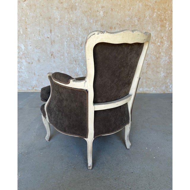 Pair of French Louis XV Style Bergères For Sale - Image 12 of 16