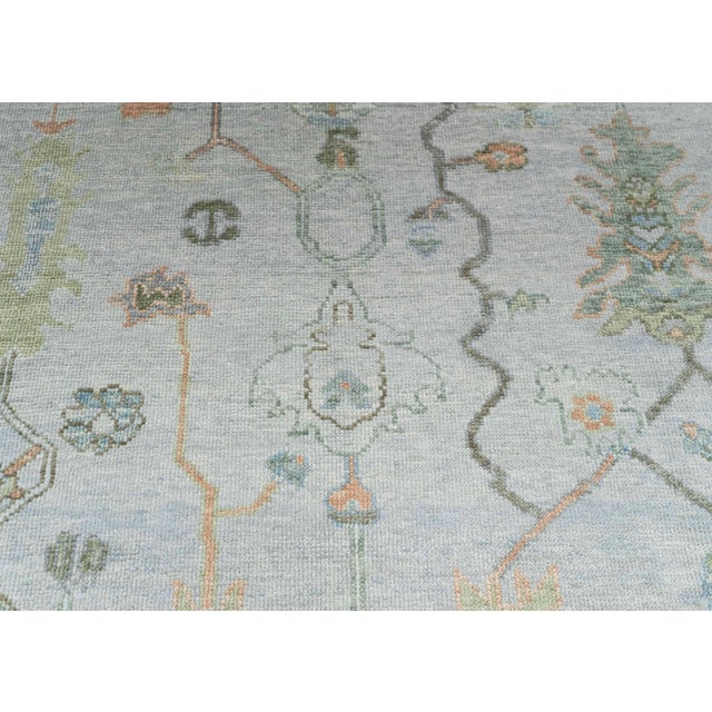 Turkish Oushak Rug 8'5" x 10'4" #20419 For Sale - Image 4 of 8