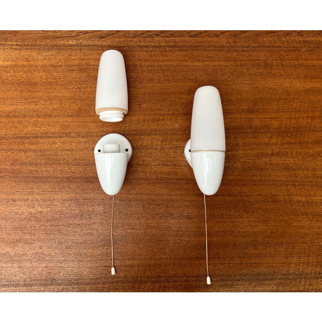 Mid-Century Modern German Ceramic 6065 Sconce by Wilhelm Wagenfeld for Lindner, 1950s, Set of 2 For Sale - Image 13 of 18