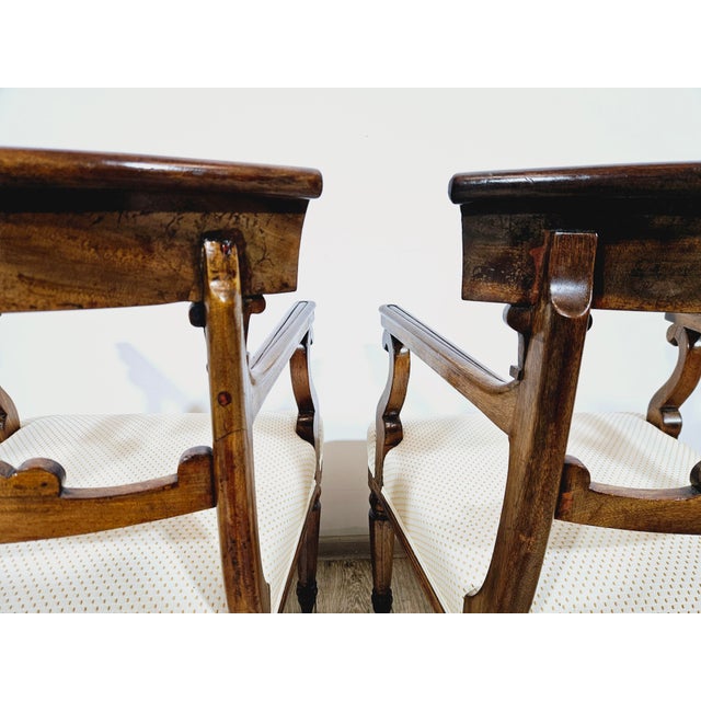 Biedermeier Study Armchairs, 19th Century, Set of 2 For Sale - Image 14 of 18