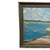 1970s Vintage Coastal Landscape Painting in Impressionist Style, Framed Seascape With Sailboat - Unknown Artist For Sale - Image 5 of 10