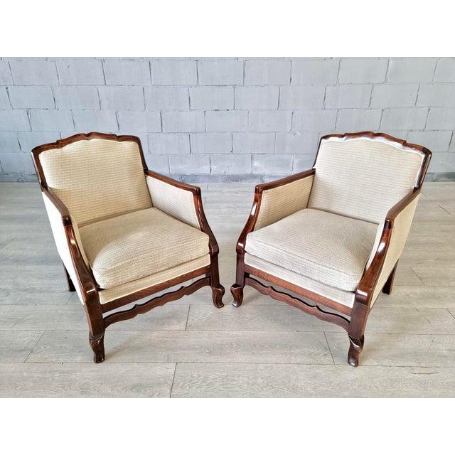 Vintage French Country Bergere Armchairs a Pair Chairish