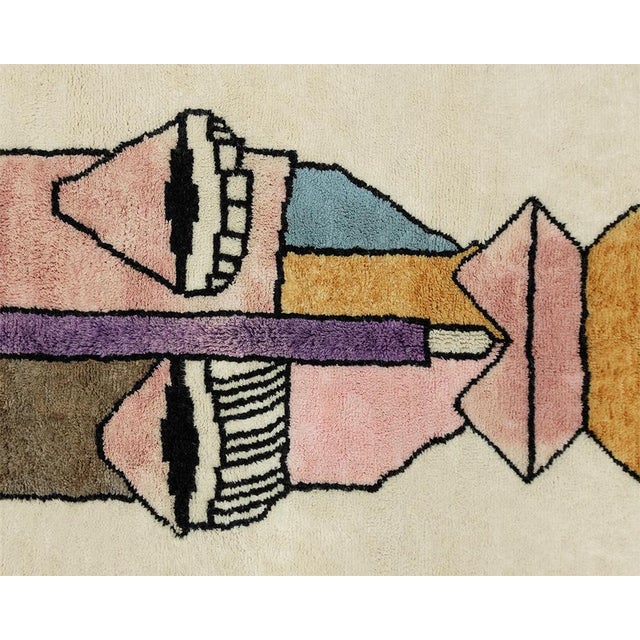 Hand-Knotted Wool Rug by Azele Studio For Sale - Image 6 of 11