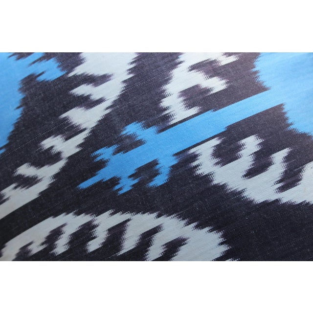 Contemporary Velvet Ikat Bohemian Throw Pillow For Sale In Washington DC - Image 6 of 8