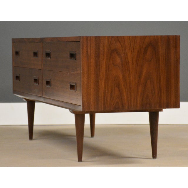 Mid-Century Modern 1960s Refinished Walnut Low Dresser or Console by Poul Hundevad For Sale - Image 3 of 10