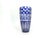 Glass Bohemian Cobalt Blue Cut Crystal Vase, 1960s For Sale - Image 7 of 11