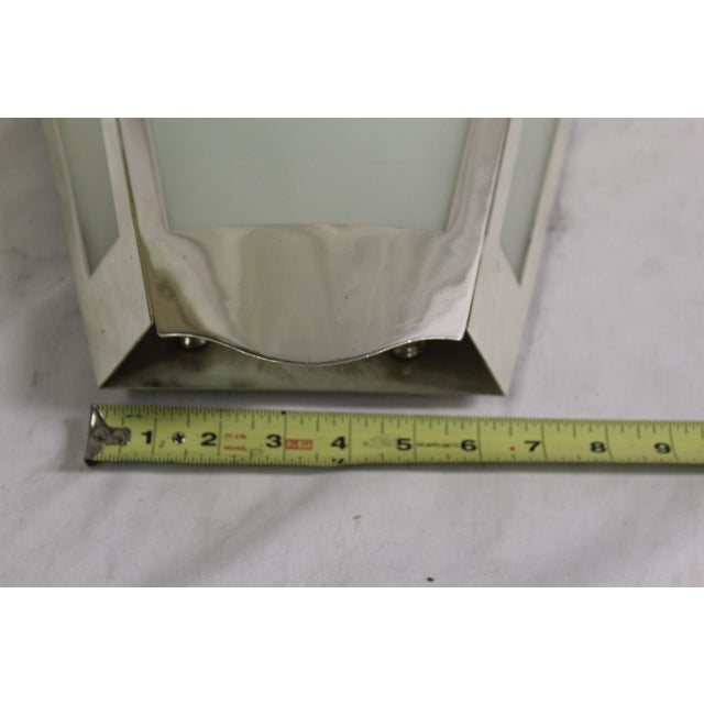 Custom designed and custom made for a designer in Los Angeles. Brass with hi-polished Silver plate. Front shades are...