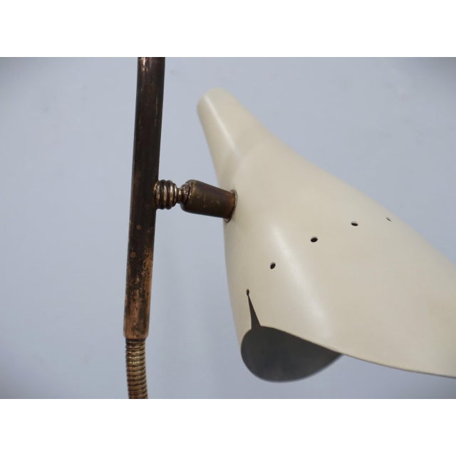 Italian Brass and Marble Table Lamp by Oscar Torlasco for Lumen, 1950s For Sale - Image 10 of 14