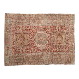 Vintage Distressed Karaja Rug - 4'7" x 6'1" For Sale