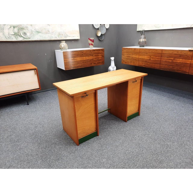 Vintage Childrens Desk with Roll-Up Doors, 1950s For Sale - Image 4 of 13