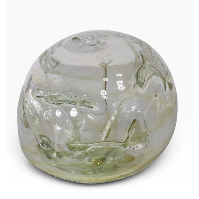 Transparent Art Glass Witch's Ball by Peter Bramhall C. 1976 For Sale - Image 8 of 13