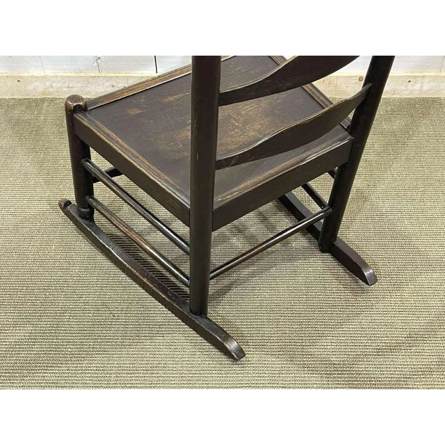 19th Century English Nurses Chair in Oak and Ash For Sale - Image 6 of 10