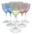 Art Nouveau Faceted Wine Glasses with Star Design, 1920s, Set of 6 For Sale