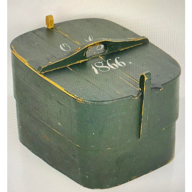 Swedish Wooden Box, 1866 For Sale - Image 3 of 8