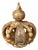 18th Century Baroque Iberian Religious Crown in Carved Gilt and Silvered Wood For Sale