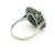 Art Deco Platinum 1 Carat Diamond Calibré Sapphire Target Ring, Size 6.75 For Sale - Image 4 of 14