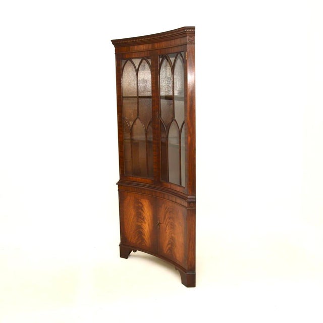 Georgian Concave Corner Cabinet, 1930s For Sale - Image 4 of 7