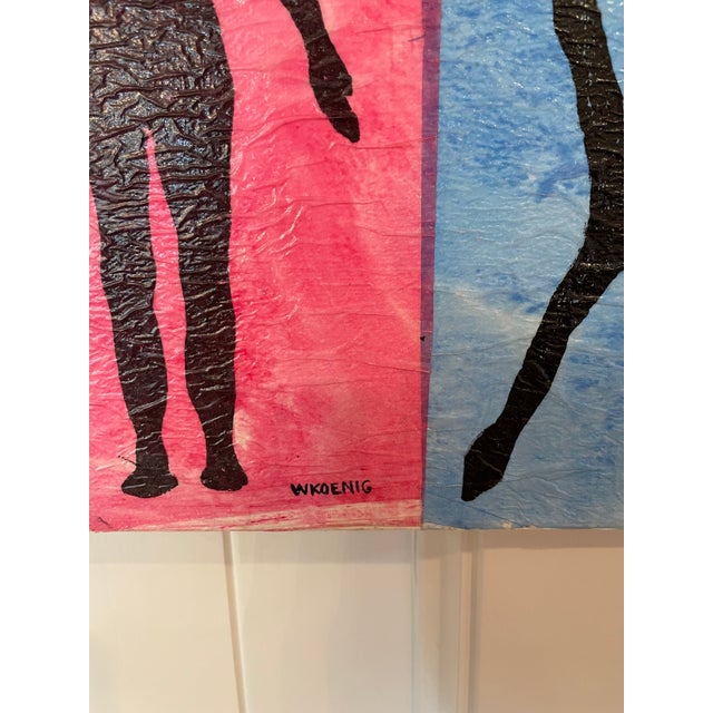 Early 21st Century “Study in Figures, 4 Arms” Original Contemporary Abstract Figurative Acrylic Signed Painting by Will Koenig For Sale - Image 5 of 6