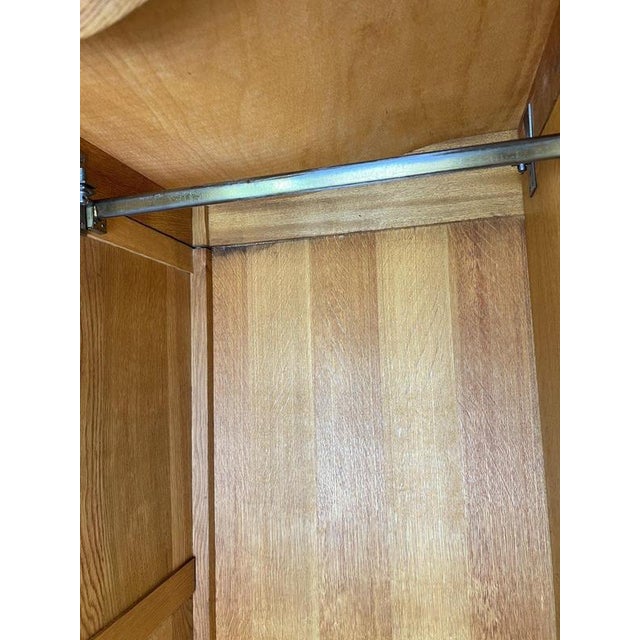 Vintage French Louis XVI Style Carved Oak 4-Door Wardrobe For Sale - Image 14 of 15