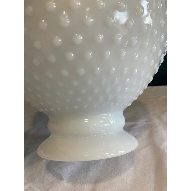 Mid 20th Century Mid-Century White Glass Hobnail Lampshade For Sale - Image 5 of 6