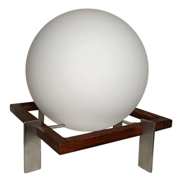 Large Mid-Century Modern Floor Lamp in Murano Opaline Glass, 1990s For Sale