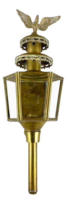 Large Antique Carriage Lantern, 1920