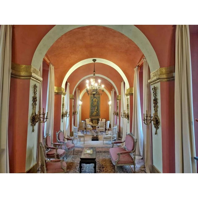 Goldenrod Antique Ten-Armed Bronze Castle Chandelier For Sale - Image 8 of 8